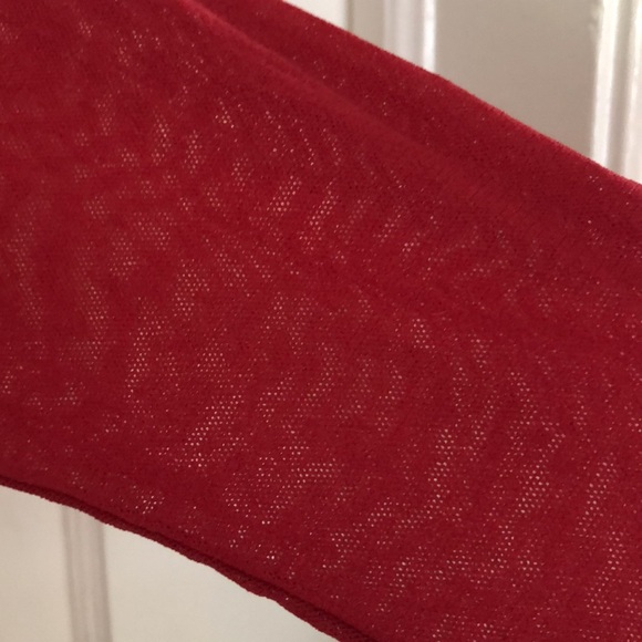 Vintage Red Mesh Ruffled Blouse - Size S - Picture 9 of 9